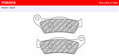Комплект гальмівних колодок FE FDB2018EFP