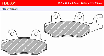 Комплект гальмівних колодок FE FDB631EFP