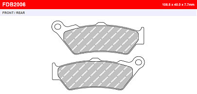 Комплект гальмівних колодок FE FDB2006EFP