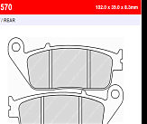 Комплект гальмівних колодок FE FDB570EFP