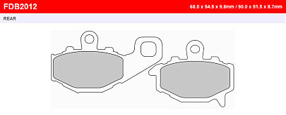 Комплект гальмівних колодок FE FDB2012EFP
