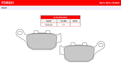 Комплект гальмівних колодок FE FDB531EFP