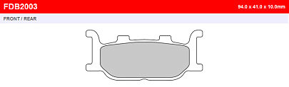 Комплект гальмівних колодок FE FDB2003EFP