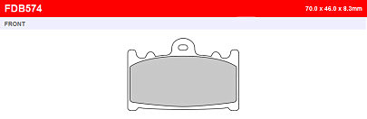Комплект гальмівних колодок FE FDB574EFP