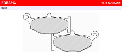 Комплект гальмівних колодок FE FDB2213EFP