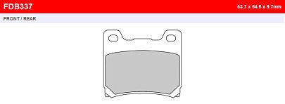 Комплект гальмівних колодок FE FDB337EFP
