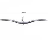 Руль MTB 31,8х640мм, алюминиевый, чёрный