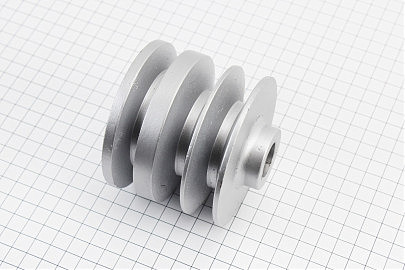 Шкив под коленвал d-20mm (D-85mm, 3-х ручейковый, два паза под ремень SPB один под SPA, металл) 168F/170F