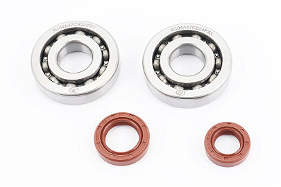 Подшипник коленвала DIO AF18/27 SCO4A47CS24PX1 (20x52x12) 2шт + сальник 15,5x25,5x7; 20x31x7