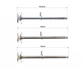 Клапан впускной, выпускной к-кт 3шт Yamaha JOG SA-36J/39J (d=16,6мм - 1шт/d=15,6мм - 2шт; h=78,4/78мм)