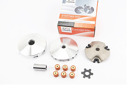 Вариатор передний к-кт Yamaha JOG 50 (под вал 13мм)+ втулка, крыльчатка, крест