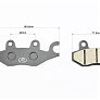 Тормозные колодки (дисковые) правое ухо, Viper &mdash; RACE/STORM/CG/СВ/HONDA-LS125;NSR 50;MBX 50/LIFAN/KYMCO-Pulsar/LONCIN, к-кт 2шт, черные