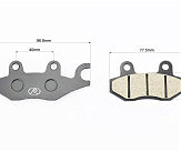 Тормозные колодки (дисковые) правое ухо, Viper - RACE/STORM/CG/СВ/HONDA-LS125;NSR 50;MBX 50/LIFAN/KYMCO-Pulsar/LONCIN, к-кт 2шт, черные