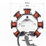 Статор магнето (генератора) (8 катушек "5 проводов"), (d=88,5мм)