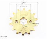 Звезда передняя JH - 428H-14T GOLD