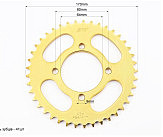 Звезда задняя RS125 - 428-41T - d=64; 4отв.*80mm GOLD