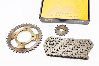 F5 Зірки, ланцюг к-кт 428H-112L+38T+15T (ZS200 &mdash; Viper F5)