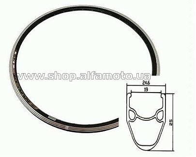 Обод велосипедный 26 (36 спиц, алюминий, двойной) FM