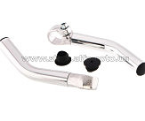 Упоры для рук велосипеда   (рога)   (алюминий, хром, изогнутые) BBC