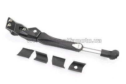 Подножка боковая задняя телескопическая для 24`- 29`, крепление за перо рамы, алюминиевая, чёрная BBC