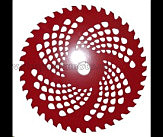 Нож мотокосы   40T   (?255/25.4 mm)   (победитовые зубья)   (красный) тип 2 SVET-2