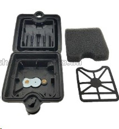 Фильтр воздушный мотокосы (в сборе)   (квадратный) (нового образца) SVET