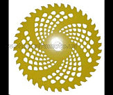 Нож мотокосы   40T   (?255/25.4 mm)   (победитовые зубья)   (желтый ) SVET