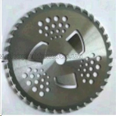 Нож мотокосы   40T   (?255/25.4 mm)   (победитовые зубья) с 3я подрезами SVET