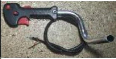 Ручка газа   в сборе мотокосы   (с трубой зигзаг) SVET