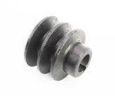 Шкив под коленвал d-19mm (D-55mm, 2-х ручейковый, два паза под ремень SPА, металл) 168F/170F