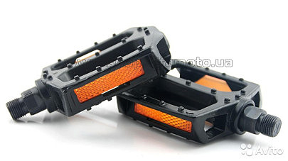 Педали велосипедные   (с катафотами, пластик, черные)   PIT
