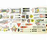 Наклейки (набор) спонсоры, мультибренд (55х27см) (#0012)