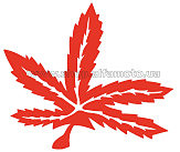 Наклейка декор GREEN (25х23см, красная) (#HQ426)