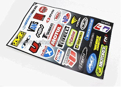Наклейки   (набор) на планшете `MOTORSPORТ` набор 29шт 43х28, 5989G