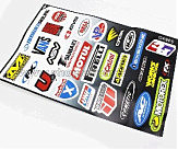 Наклейки   (набор) на планшете `MOTORSPORТ` набор 29шт 43х28, 5989G