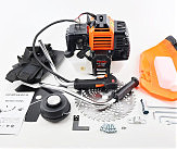 Триммер (мотокоса) TEMO HHT525 - 1,4кВт (шпуля-1шт+нож 3Т-1шт+40Тпоб-1шт, труба D-28mm x 9T)