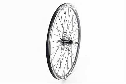 Колесо 26" заднее V/Disk-brake, обод алюминиевый, втулка 14Gx36H, пром подшипники 6000 2RS под вольнобег, крепл. гайка, "GRAVITY"