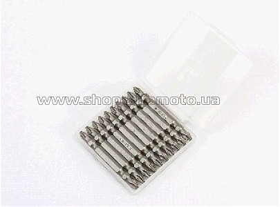 Бита двухсторонняя PH2/PH2 65мм 1/4 S2 10шт   OEM