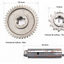 Редуктор фрези R175/180N/190N/195N &mdash; Вал первинний + зірка Z-12 + Шестерня Z-40 81-1