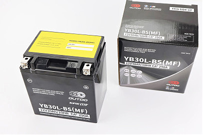 Аккумулятор 12V30Аh YB30L-ВS(MF) кислотный (L168*W132*H192mm)