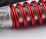 Амортизатор GY6, DIO, TACT 275mm, регулируемый (красный металлик) SUNY