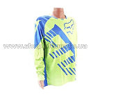 Футболка   (Джерси) мужская L-(Polyester 100%), длинные рукава, свободный крой, салатово-синяя