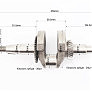 Колінвал 168F/170F (D шийки-30mm, H-85mm, L-255mm) під шпонку D-19mm