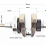 Колінвал 192F (Dшийки-43mm, H-119,0mm) під шліц +шестерні+підшипник, запресований