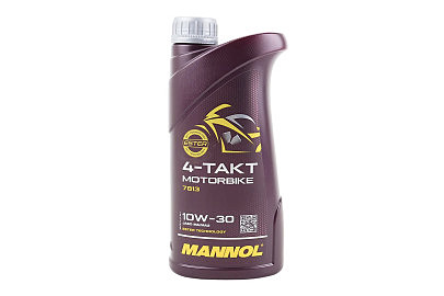 Масло 4T 10W-30 &mdash; синтетическое мотоциклетное "Motorbike", 1L