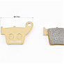 Тормозные колодки (дисковые) Honda CR125/CRF150-450/CRE125/500; APRILIA MXV 450; GEON Dakar 250 2v/250E 4v/250 S 4v/450 E/450 S/450 X к-кт 2шт, желтые
