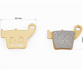 Тормозные колодки (дисковые) Honda CR125/CRF150-450/CRE125/500; APRILIA MXV 450; GEON Dakar 250 2v/250E 4v/250 S 4v/450 E/450 S/450 X к-кт 2шт, желтые