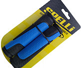Грипсы (ручки руля)   SPELLI  SBG-6708L черно/синие, прямые, 2-х фактурные, резина-каучук, длина 127 мм BD