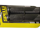 Грипсы (ручки руля)   SPELLI  SBG-692 Черные, прямые, 2-х фактурные, резина-каучук, длина 125 мм BD