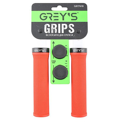 Грипсы (ручки руля)   Greys GR17410 прямые, Красные, алюминиевый зажим 1 шт, заглушки, длина 130 мм BD